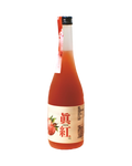 Bottle of red Korean fruit wine with a label featuring Hanja text and images of strawberries. Jinju Strawberry (Ddalgi) Wine - Good Tomorrow Brewery - cult.
