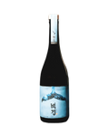 A dark glass bottle of Korean rice wine (Sake) with a light blue label featuring a whale tail graphic and Korean text, set against a plain white background. Baekkyung Blue - yakju - cult